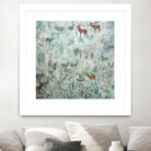 Stags in Mist by Dawn Stacey on GIANT ART - multicolor contemporary; animals