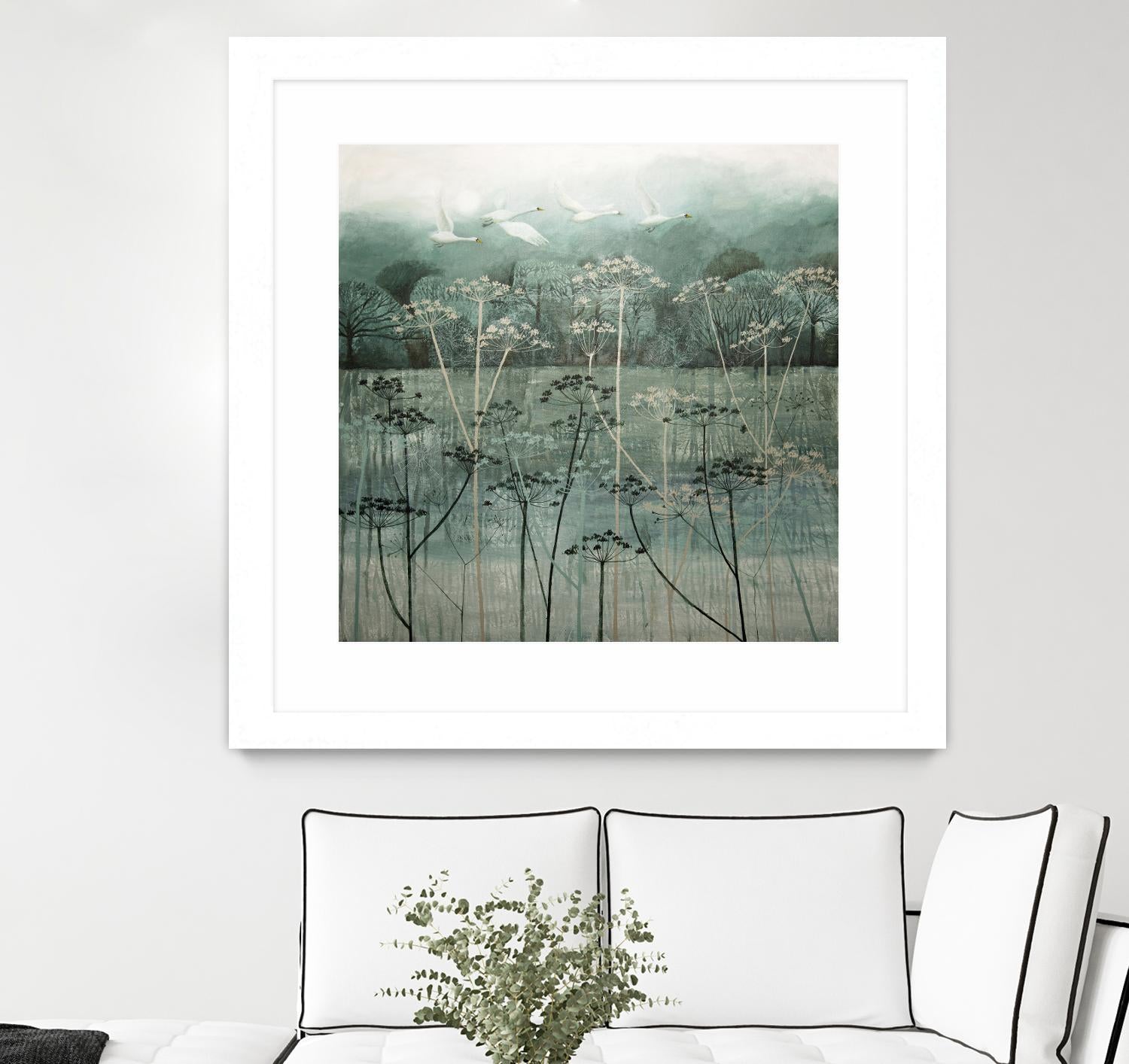 Swans Flying High by Dawn Stacey on GIANT ART - multicolor contemporary