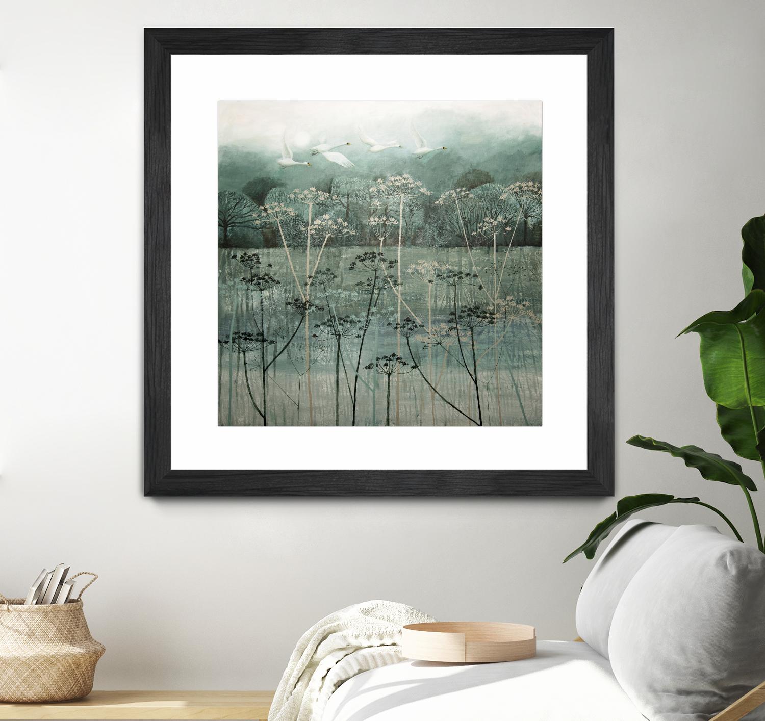 Swans Flying High by Dawn Stacey on GIANT ART - multicolor contemporary