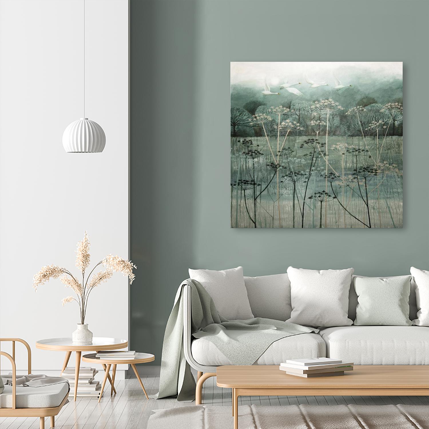 Swans Flying High by Dawn Stacey on GIANT ART - multicolor contemporary