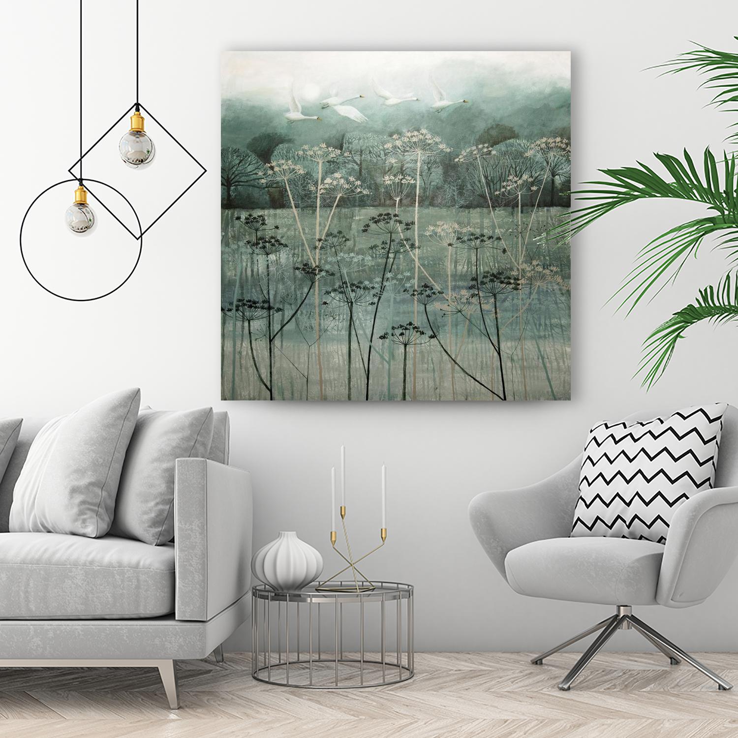 Swans Flying High by Dawn Stacey on GIANT ART - multicolor contemporary