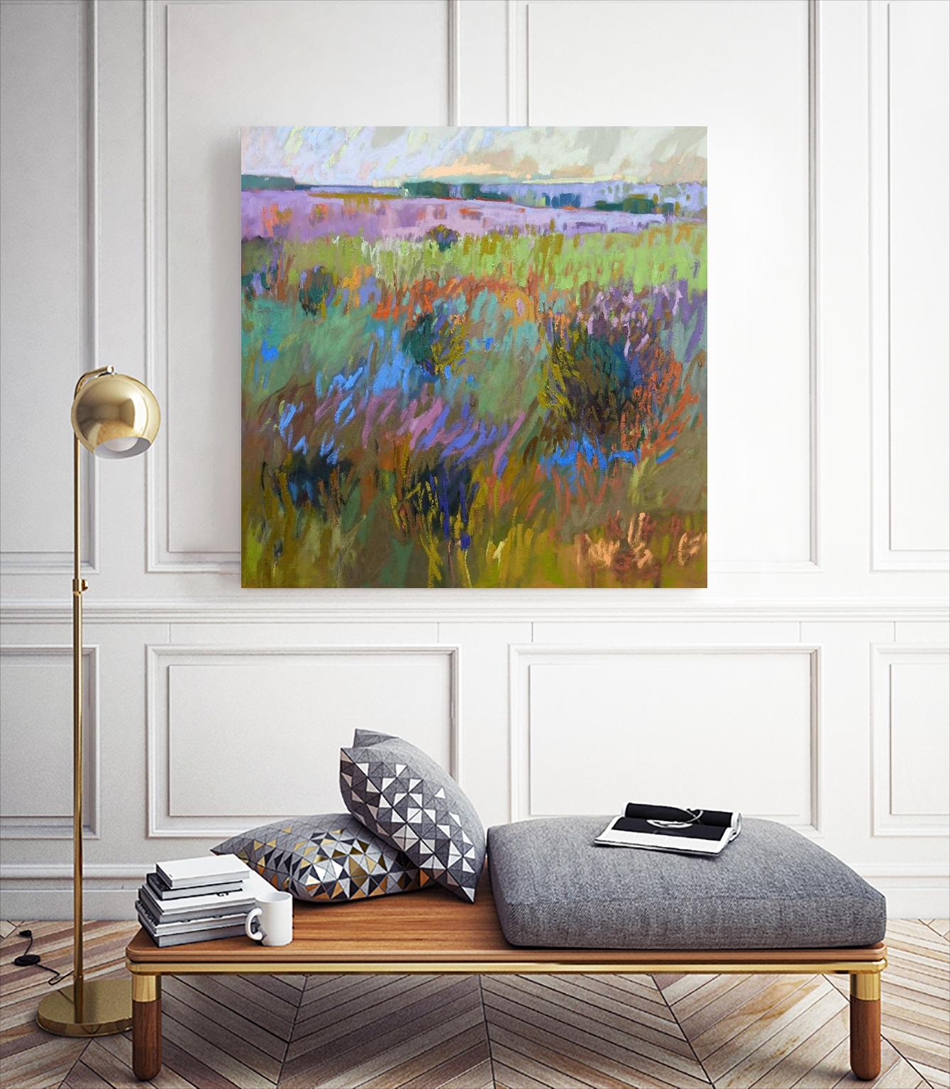 Beyond and Further by Jane Schmidt on GIANT ART - multicolor landscapes; contemporary