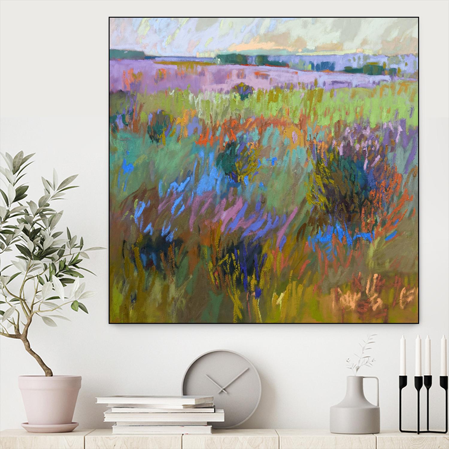 Beyond and Further by Jane Schmidt on GIANT ART - multicolor landscapes; contemporary