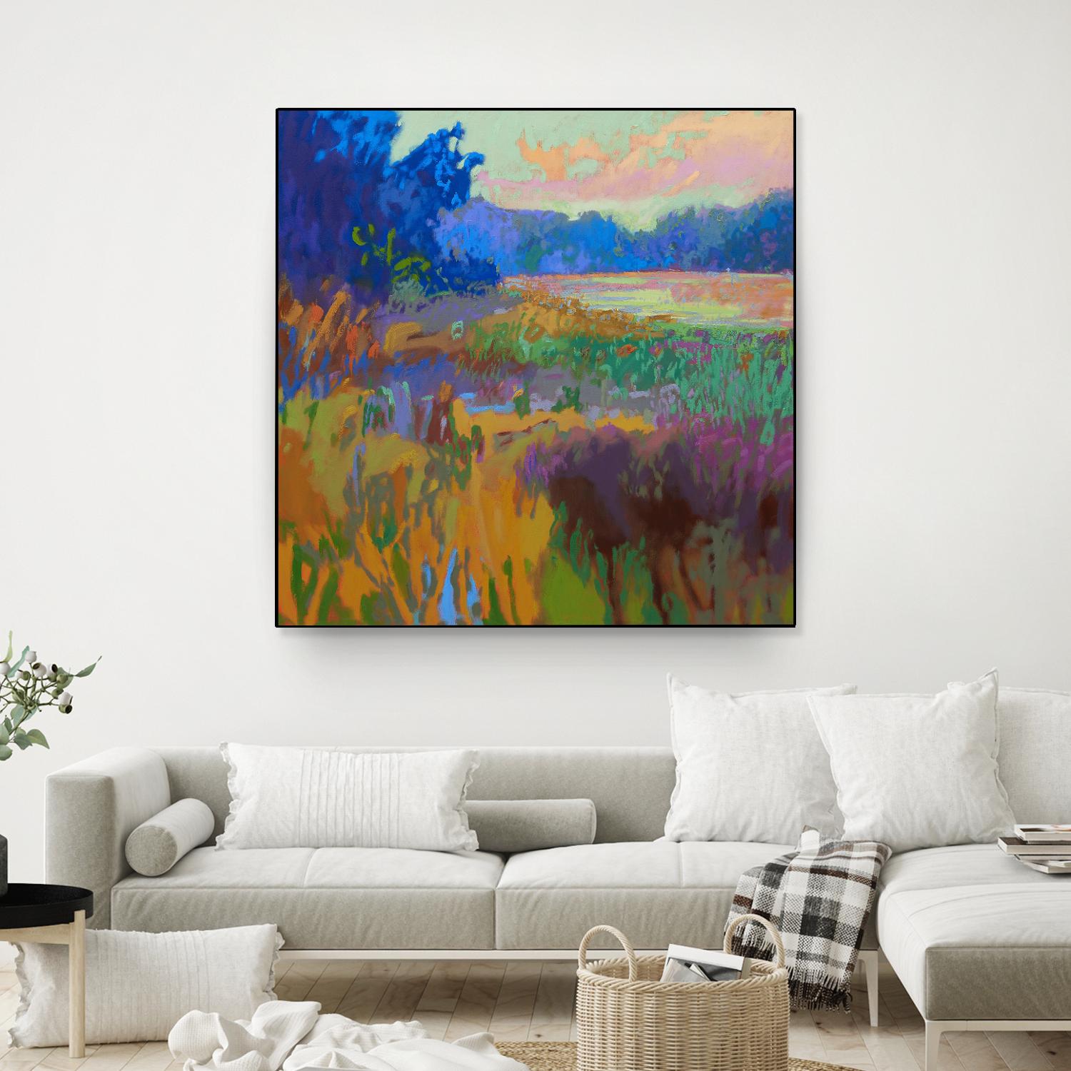 Pastoral XV by Jane Schmidt on GIANT ART - multicolor landscapes; contemporary