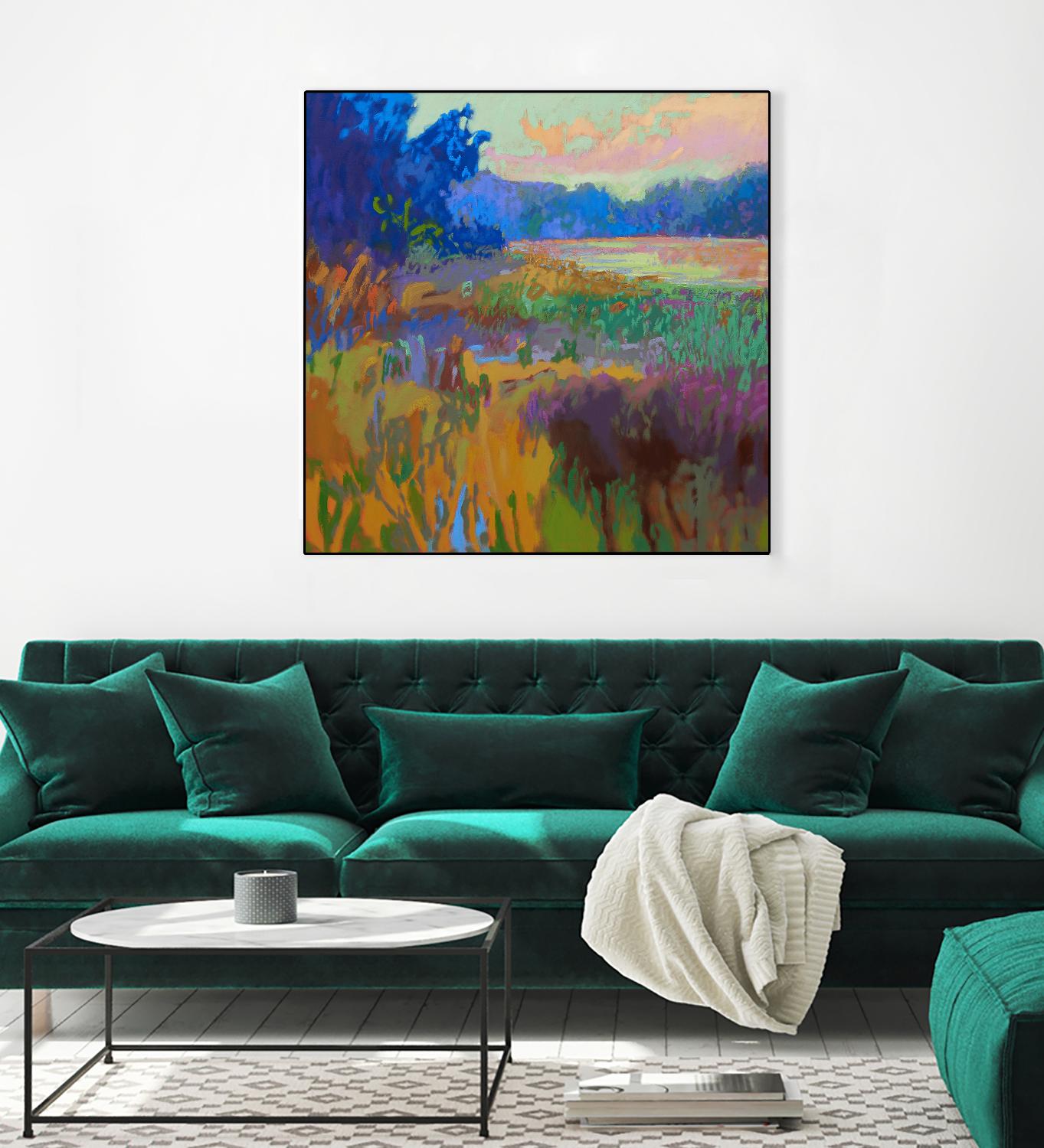 Pastoral XV by Jane Schmidt on GIANT ART - multicolor landscapes; contemporary