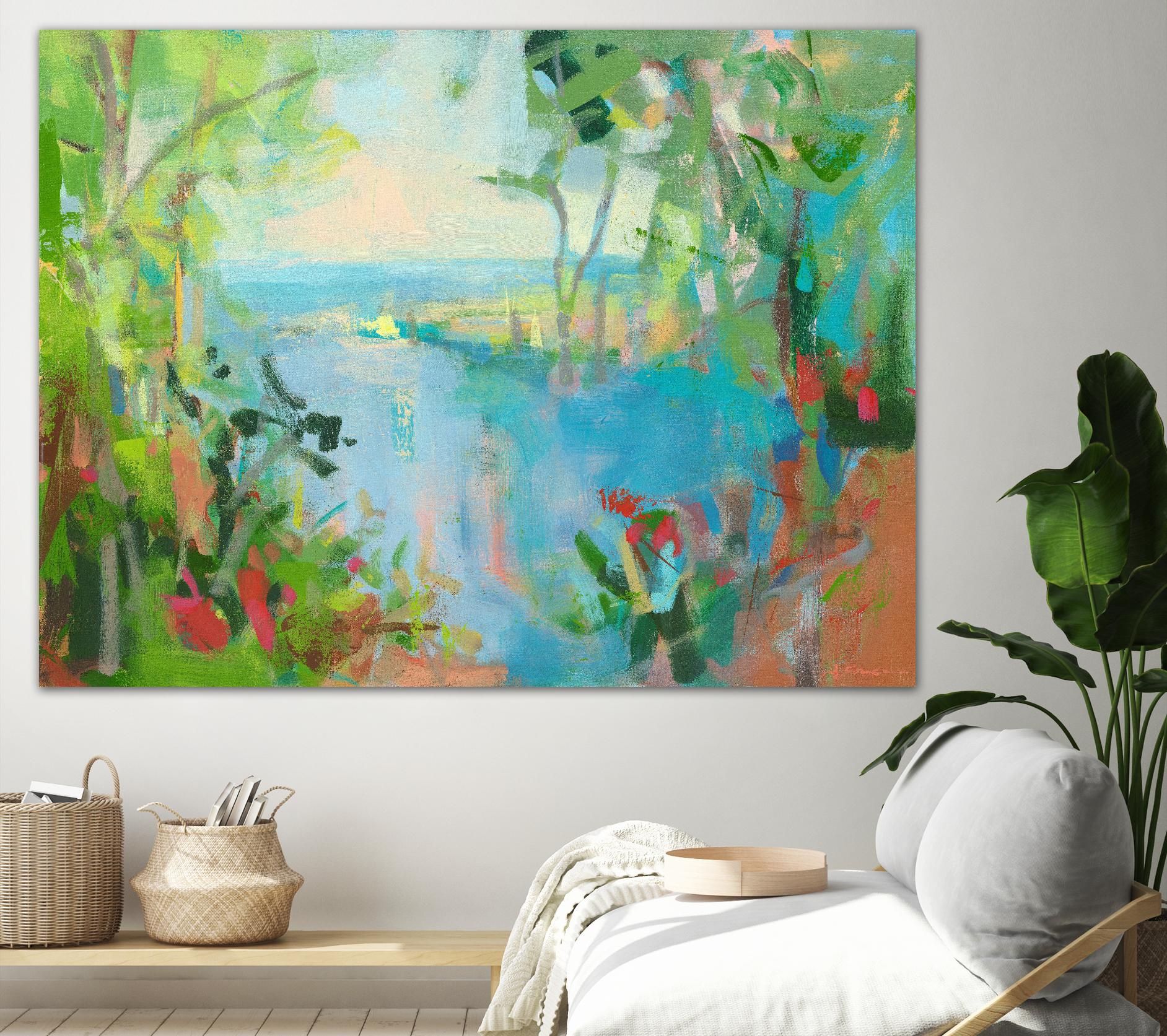 Eternal Summer by Angela Saxon on GIANT ART - multicolor coastal; landscapes; contemporary