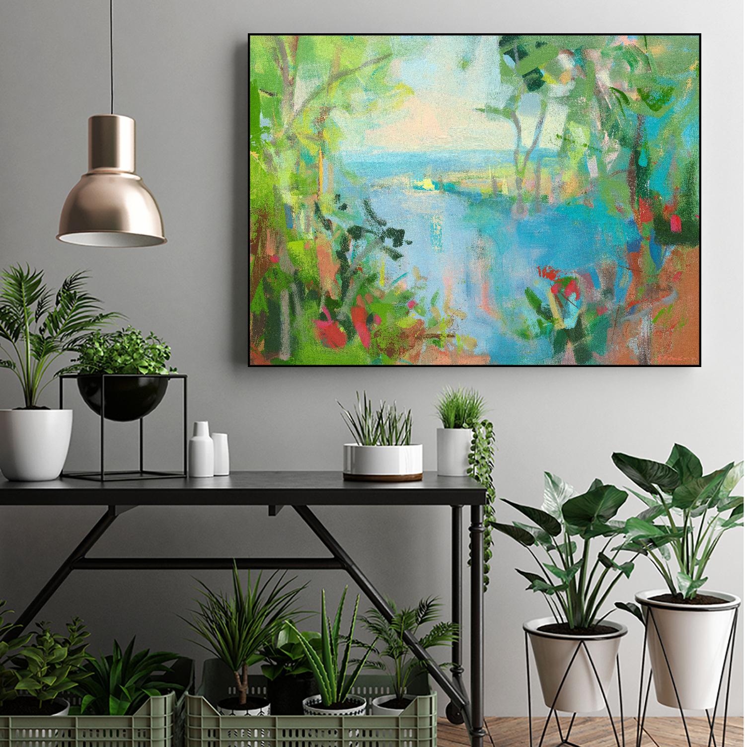 Eternal Summer by Angela Saxon on GIANT ART - multicolor coastal; landscapes; contemporary