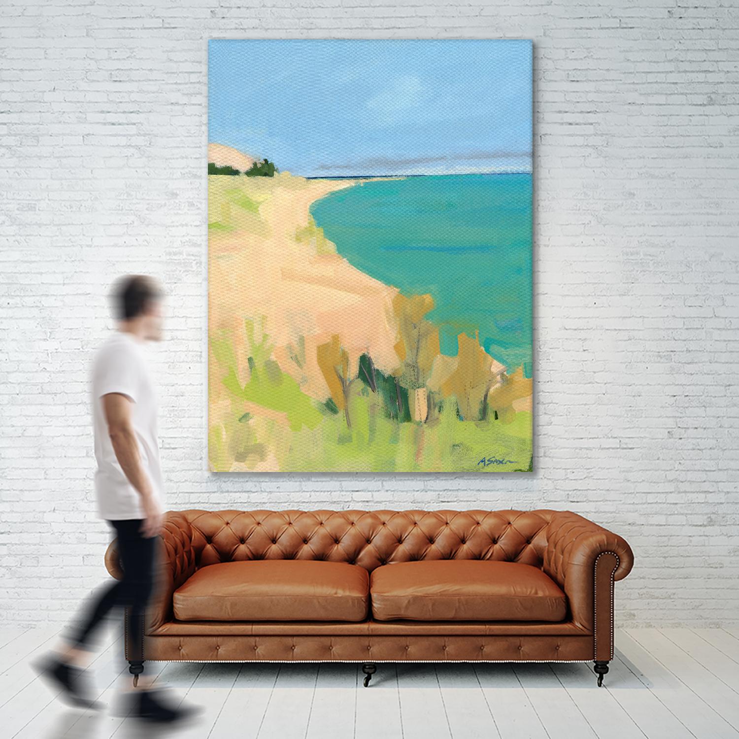 Sleeping Bear Point by Angela Saxon on GIANT ART - multicolor coastal; landscapes; contemporary