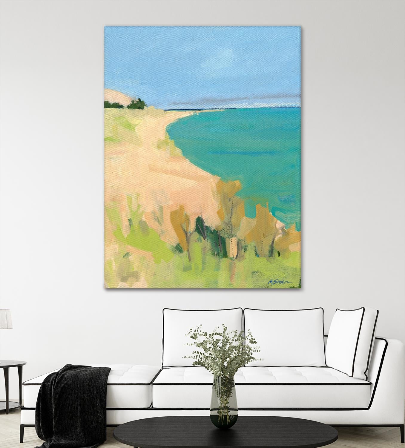 Sleeping Bear Point by Angela Saxon on GIANT ART - multicolor coastal; landscapes; contemporary