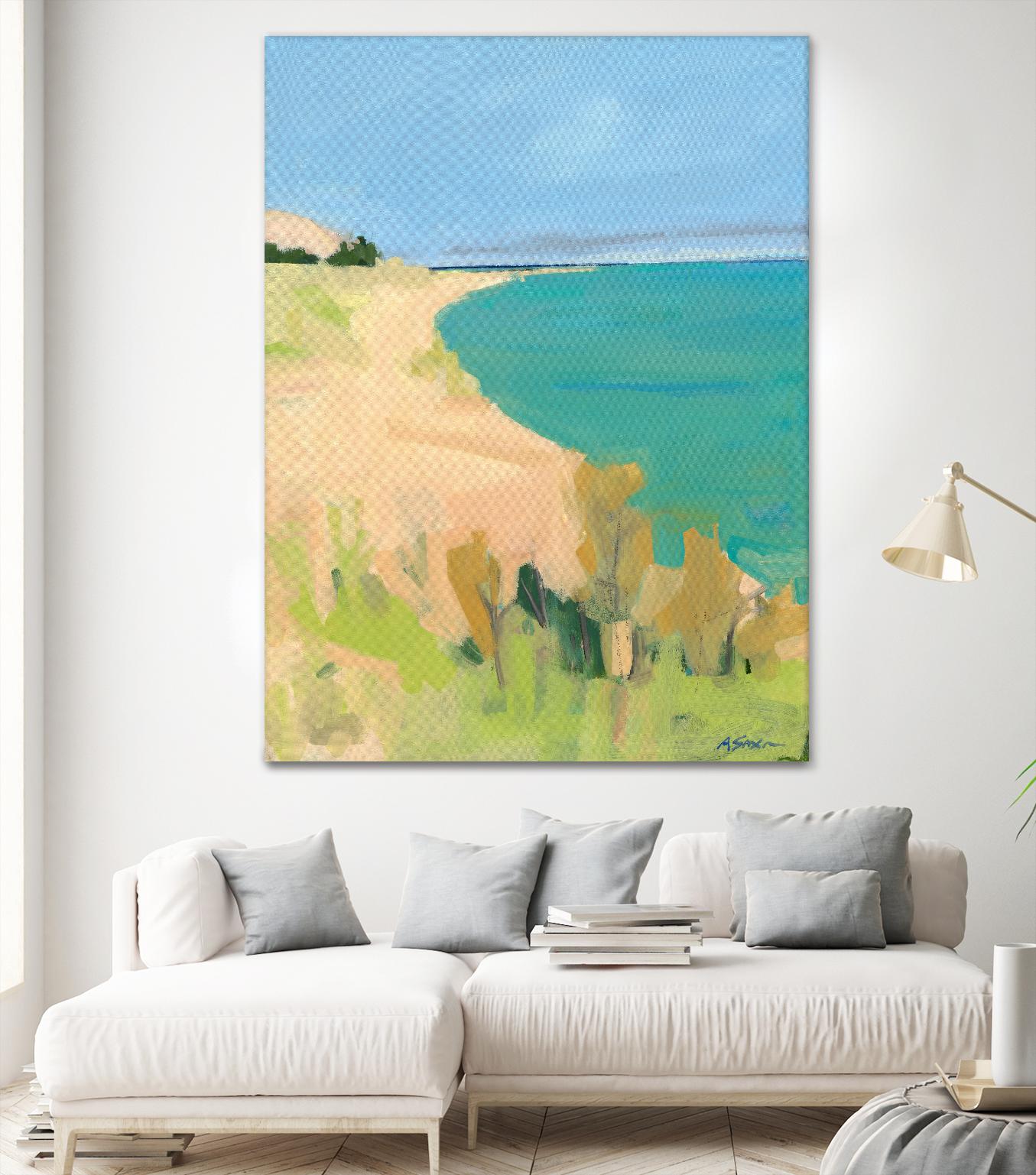 Sleeping Bear Point by Angela Saxon on GIANT ART - multicolor coastal; landscapes; contemporary