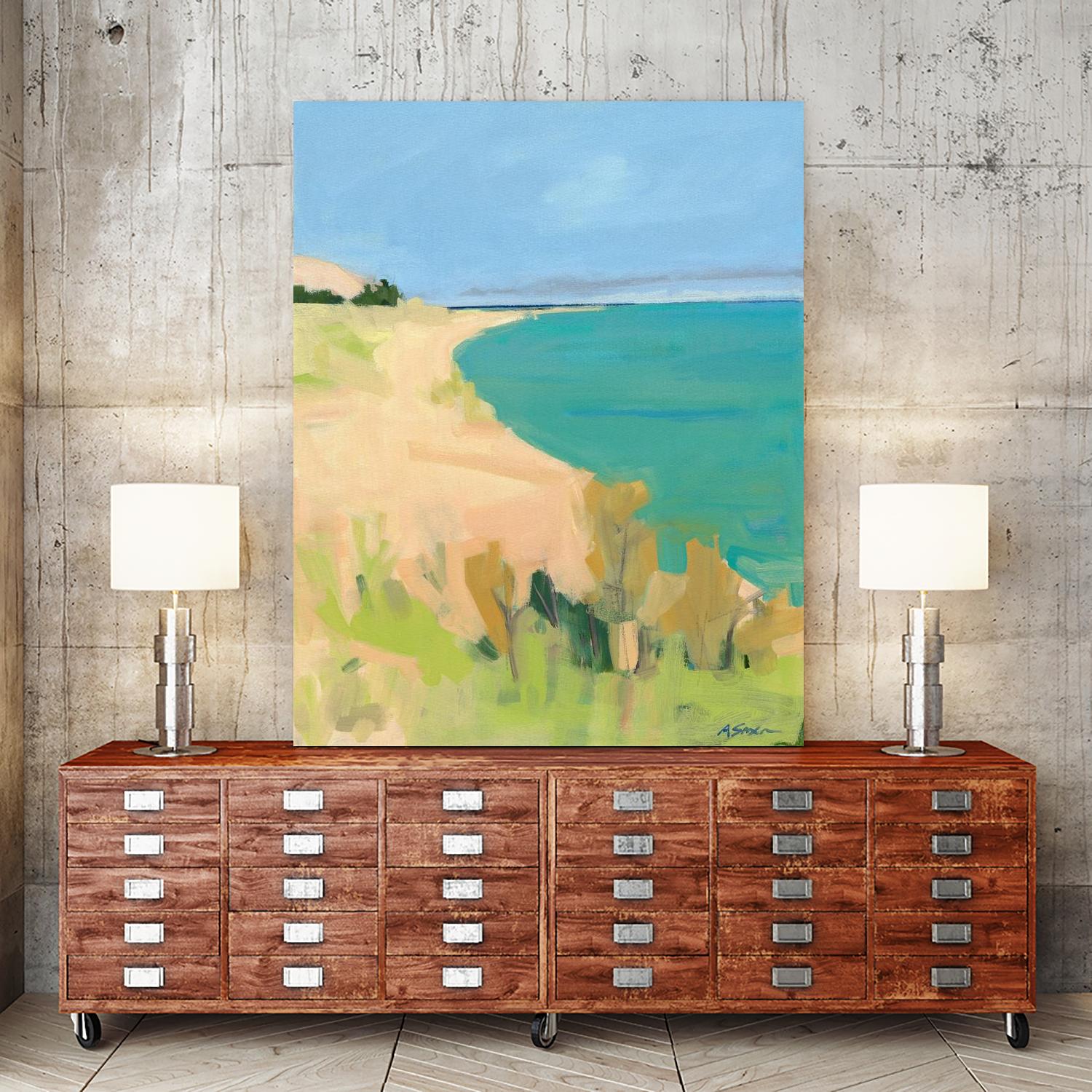 Sleeping Bear Point by Angela Saxon on GIANT ART - multicolor coastal; landscapes; contemporary