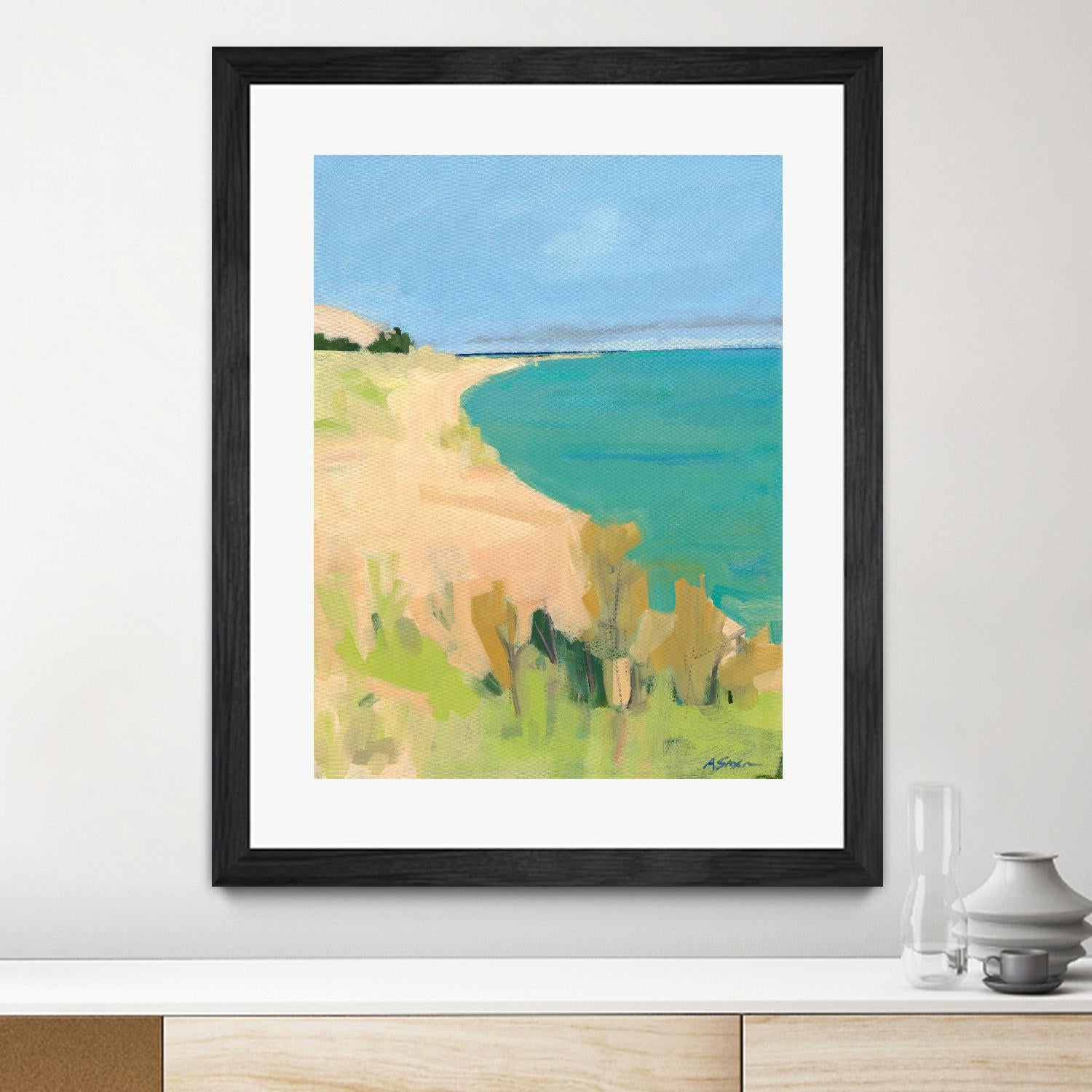 Sleeping Bear Point by Angela Saxon on GIANT ART - multicolor coastal; landscapes; contemporary
