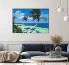Beckoning Palms by Scott Westmoreland on GIANT ART - turquoise tropical