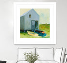 Boat House by Martha Wakefield on GIANT ART - black,white coastal, contemporary, boats