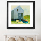Boat House by Martha Wakefield on GIANT ART - black,white coastal, contemporary, boats