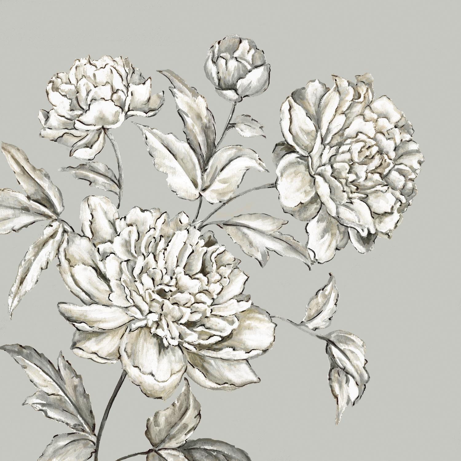 Botany I by Eva Watts on GIANT ART - beige floral