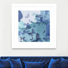 Drift II by Eva Watts on GIANT ART - cyan wildlife