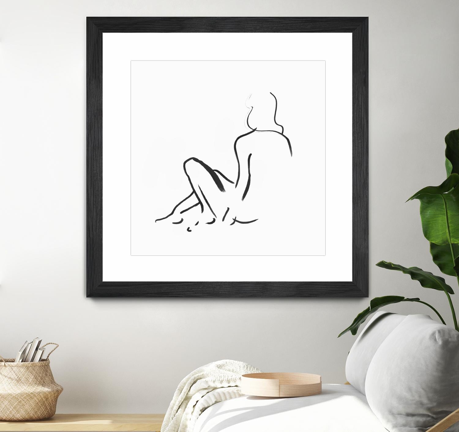 Facade II by Isabelle Z on GIANT ART - white linear drawing 