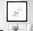 Facade II by Isabelle Z on GIANT ART - white linear drawing 