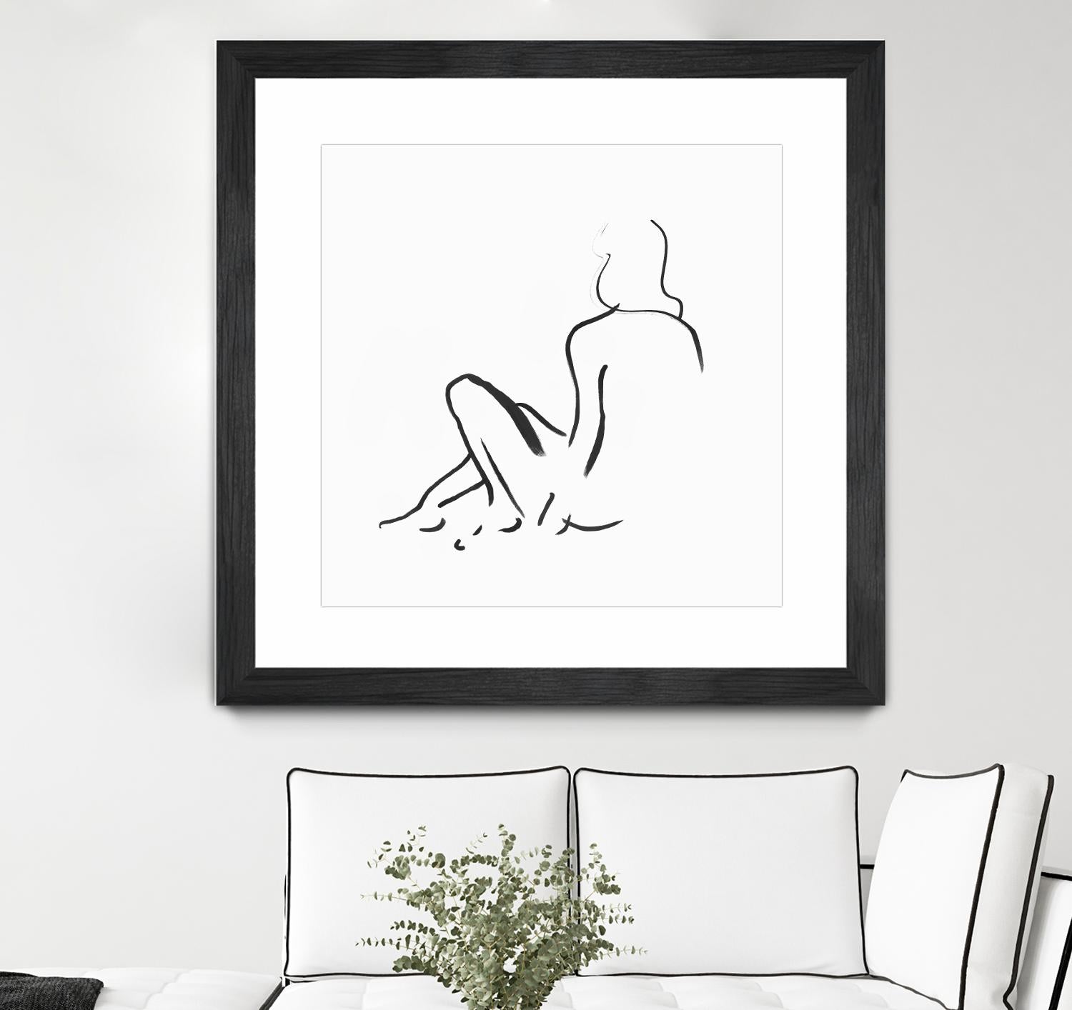 Facade II by Isabelle Z on GIANT ART - white linear drawing 