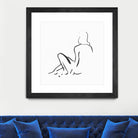Facade II by Isabelle Z on GIANT ART - white linear drawing 