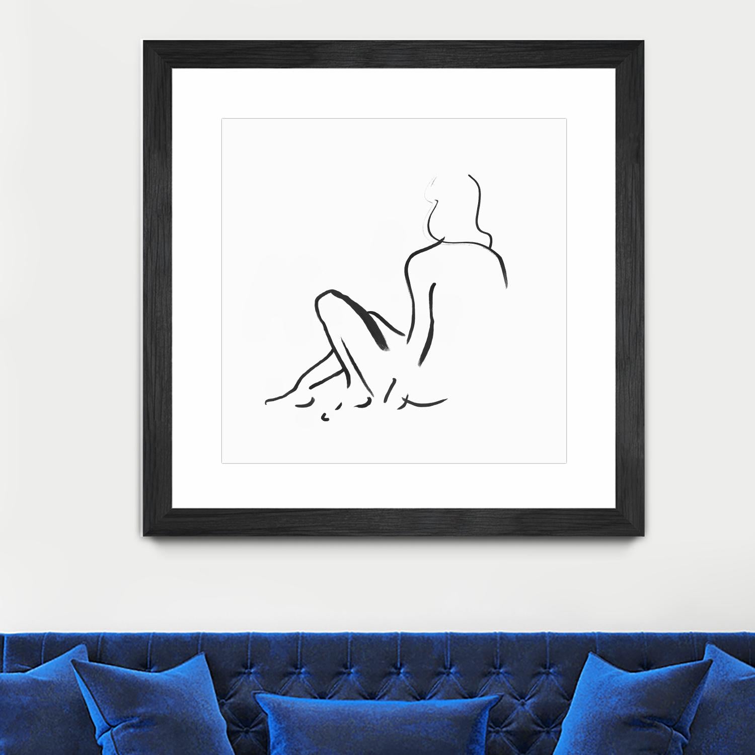Facade II by Isabelle Z on GIANT ART - white linear drawing 