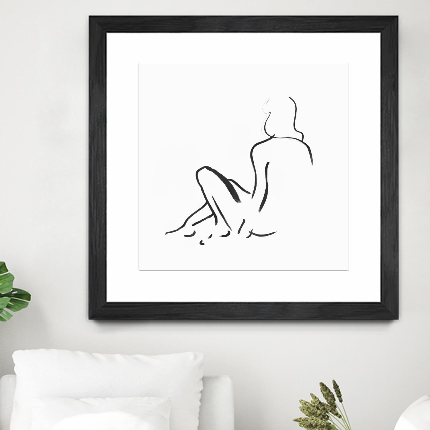 Facade II by Isabelle Z on GIANT ART - white linear drawing 