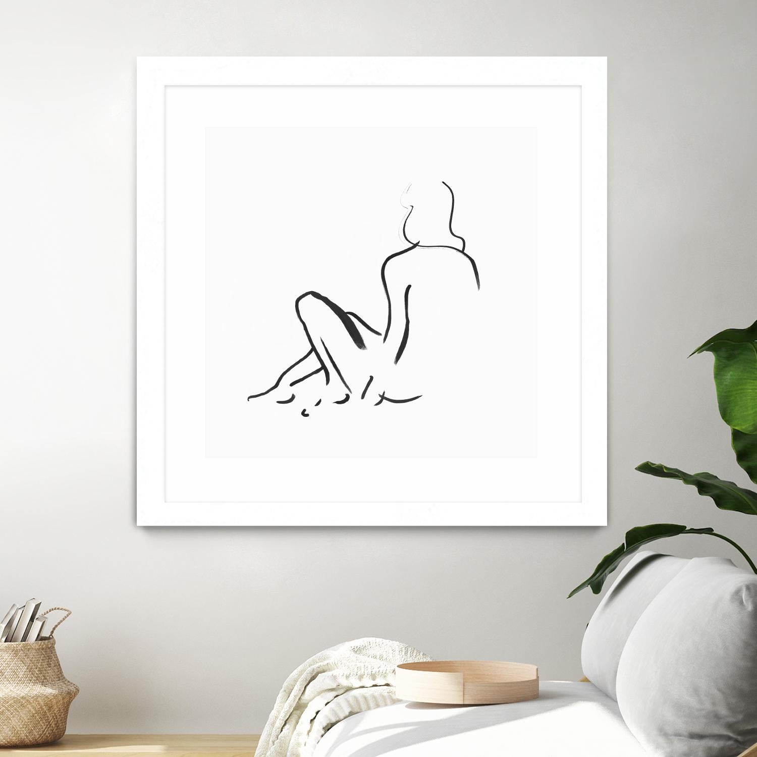 Facade II by Isabelle Z on GIANT ART - white linear drawing 