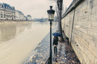 The Girl on the Seine River by Guilliame Gaudet on GIANT ART - grey city scene