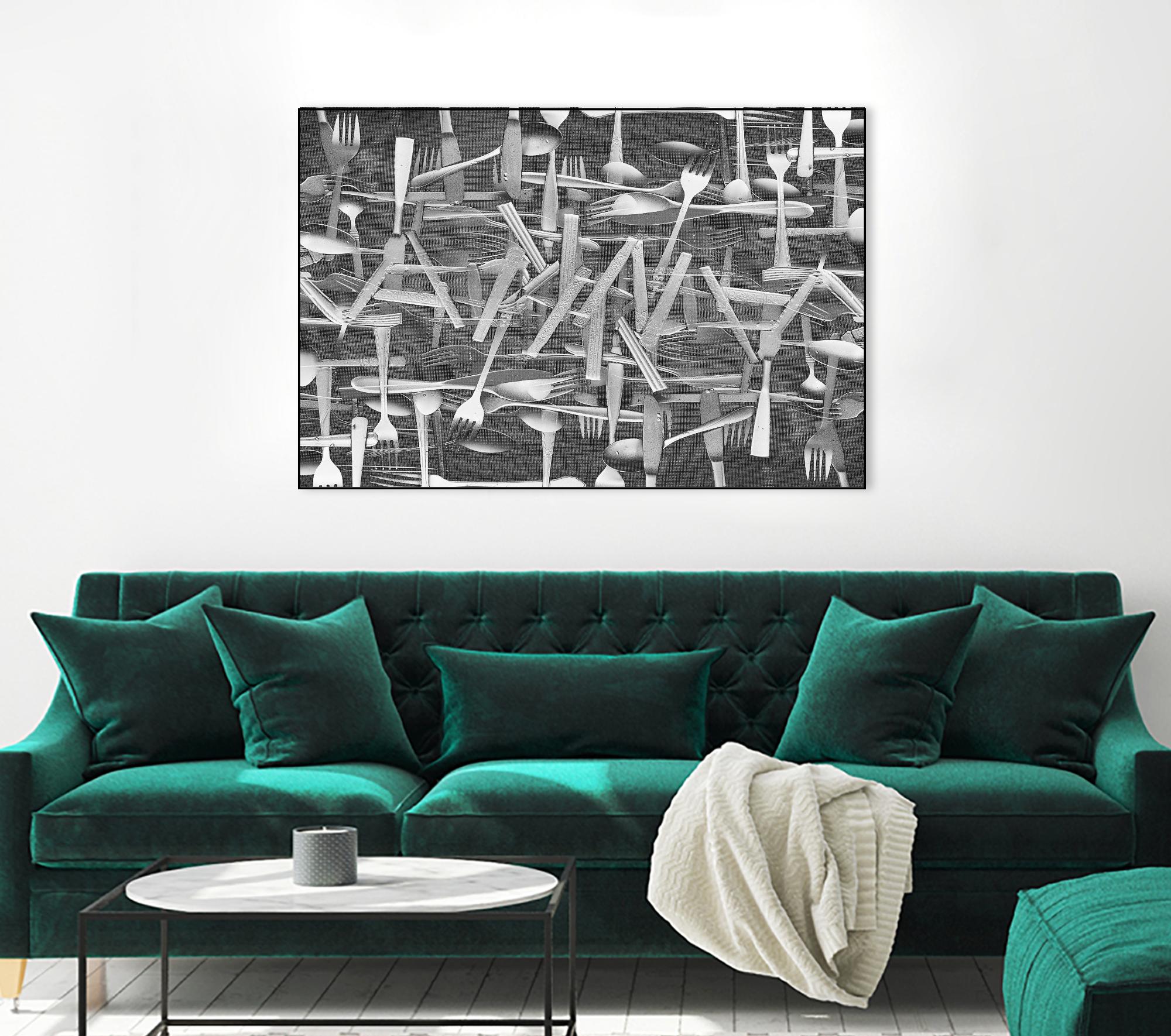 DINNER I by Norm Stelfox on GIANT ART - grey kitchen