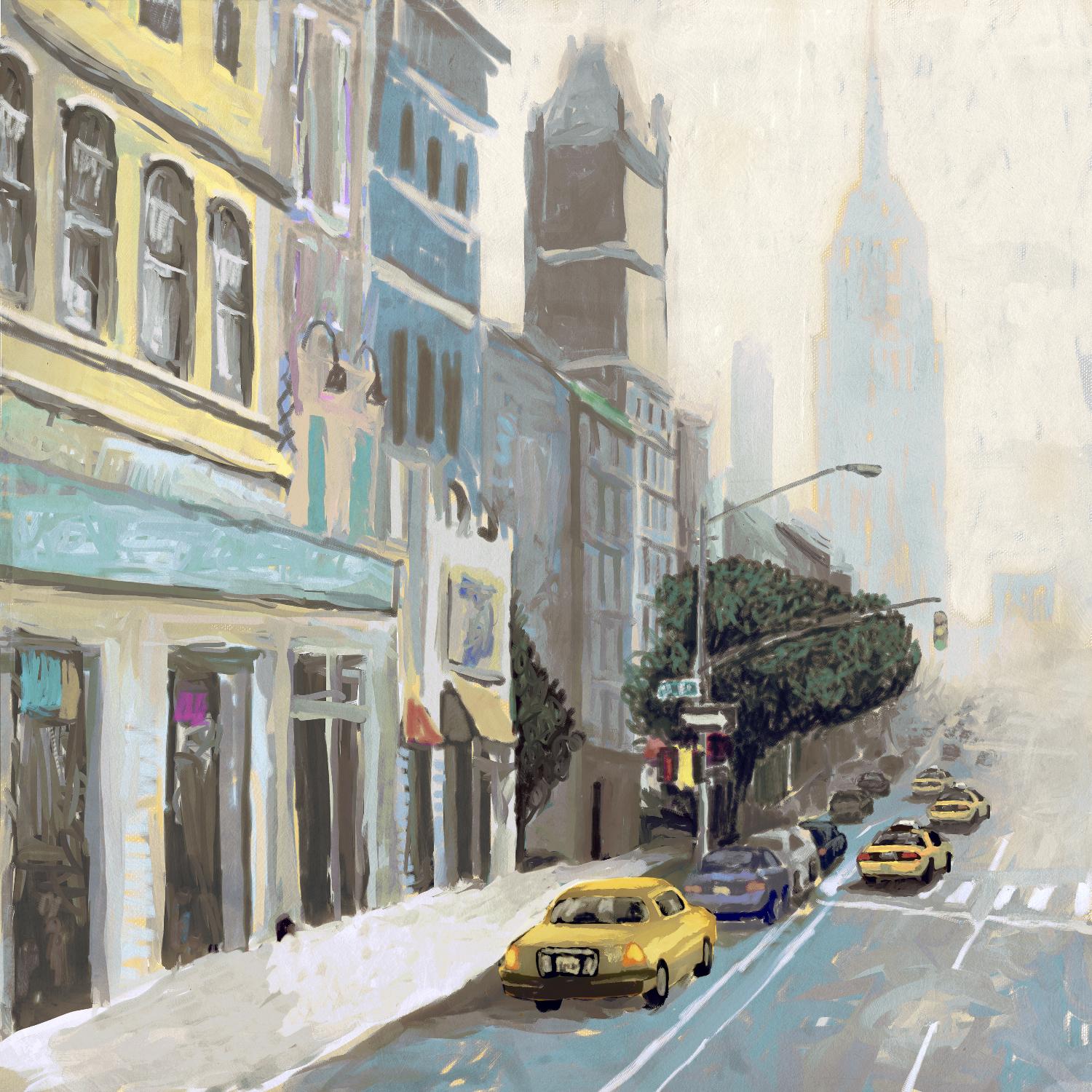 New York by Rick Novak on GIANT ART - blue city scene