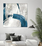 Black Ink I Indigo Version by PI Studio on GIANT ART - blue abstract