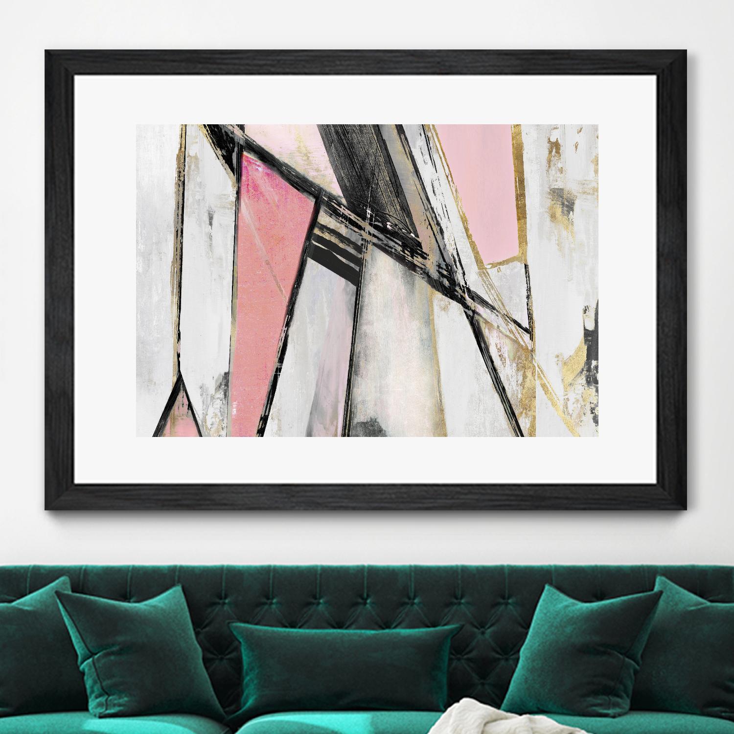 Warm Geometric I Blush Version by PI Studio on GIANT ART - pink abstract