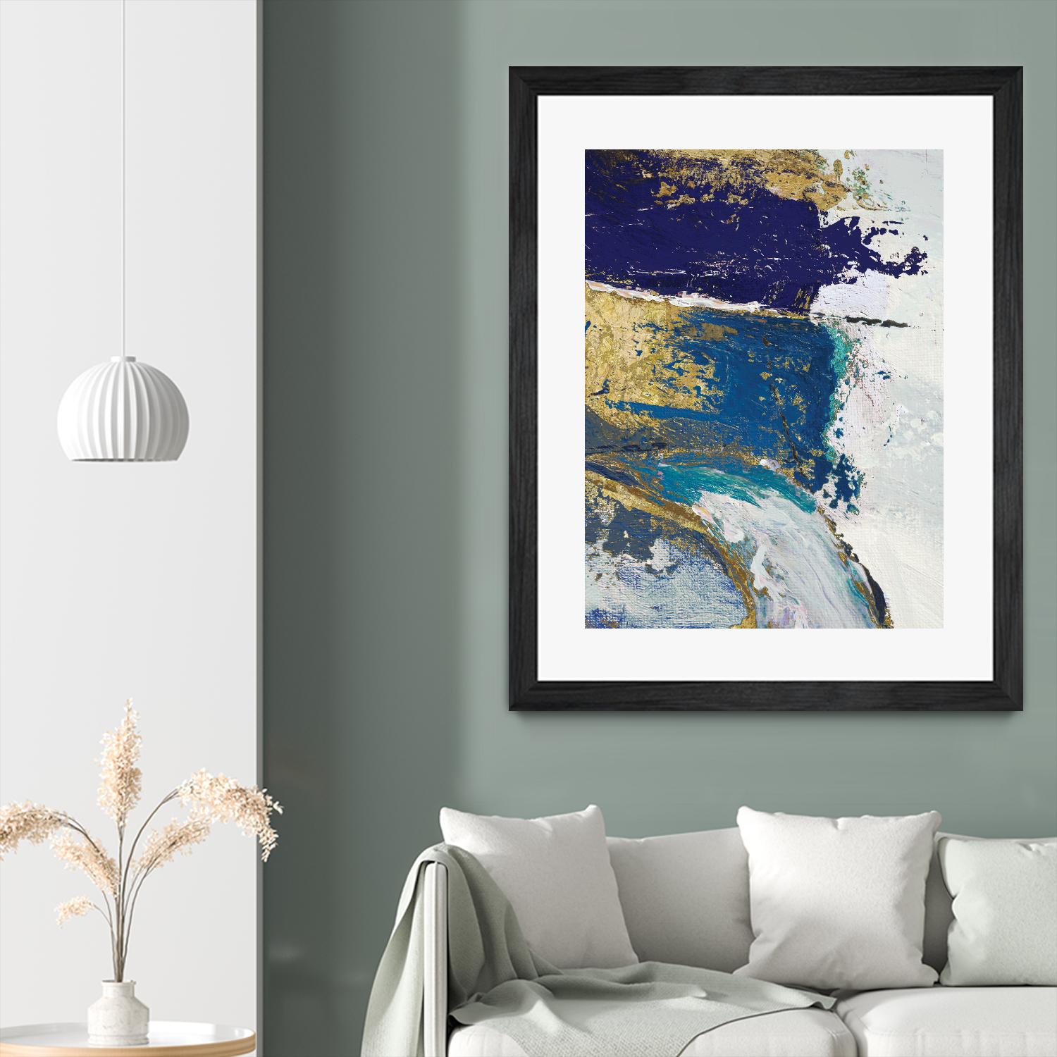 Riviera II by Ruth Palmer on GIANT ART - gold abstract