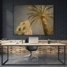 Vintage Palm II by Steve Silverman on GIANT ART - yellow tropical