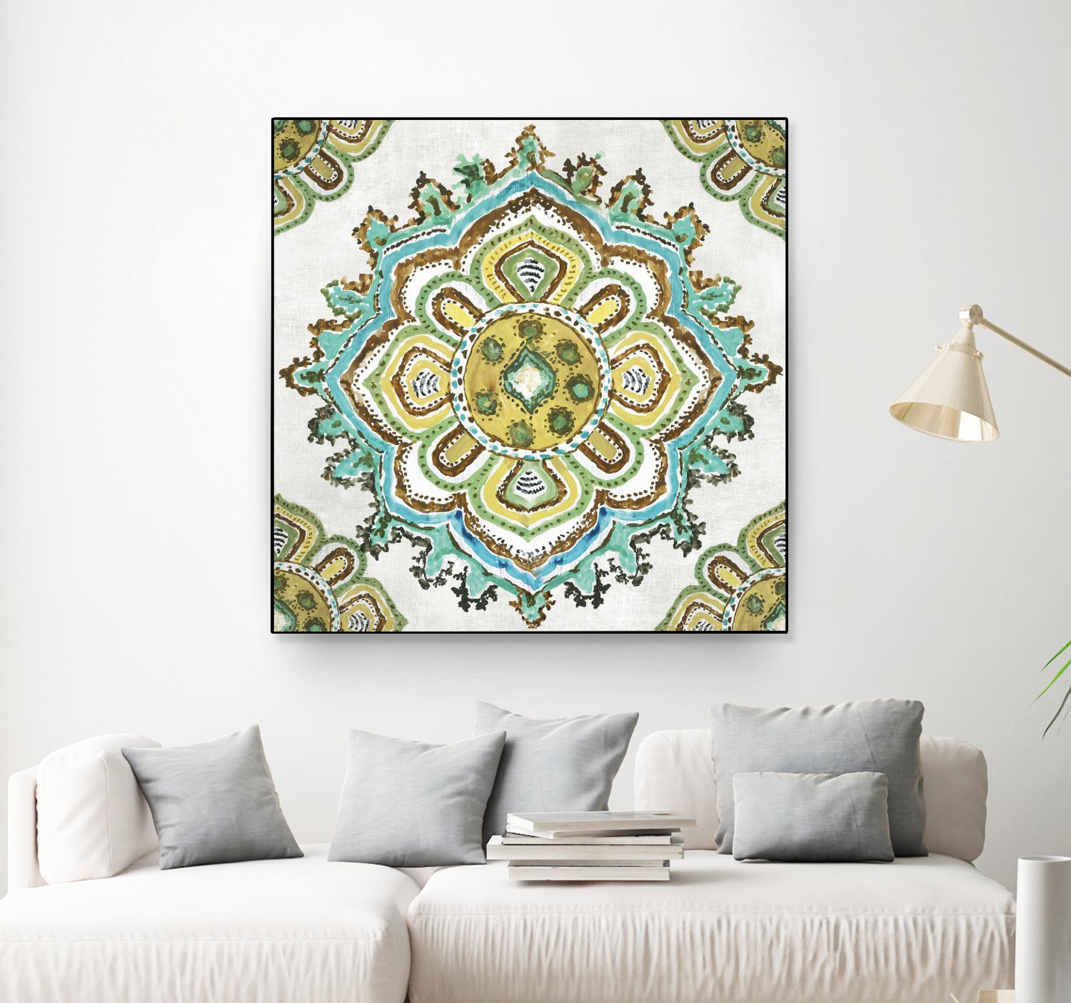 Medalion Inka by Aimee Wilson on GIANT ART - yellow contemporary