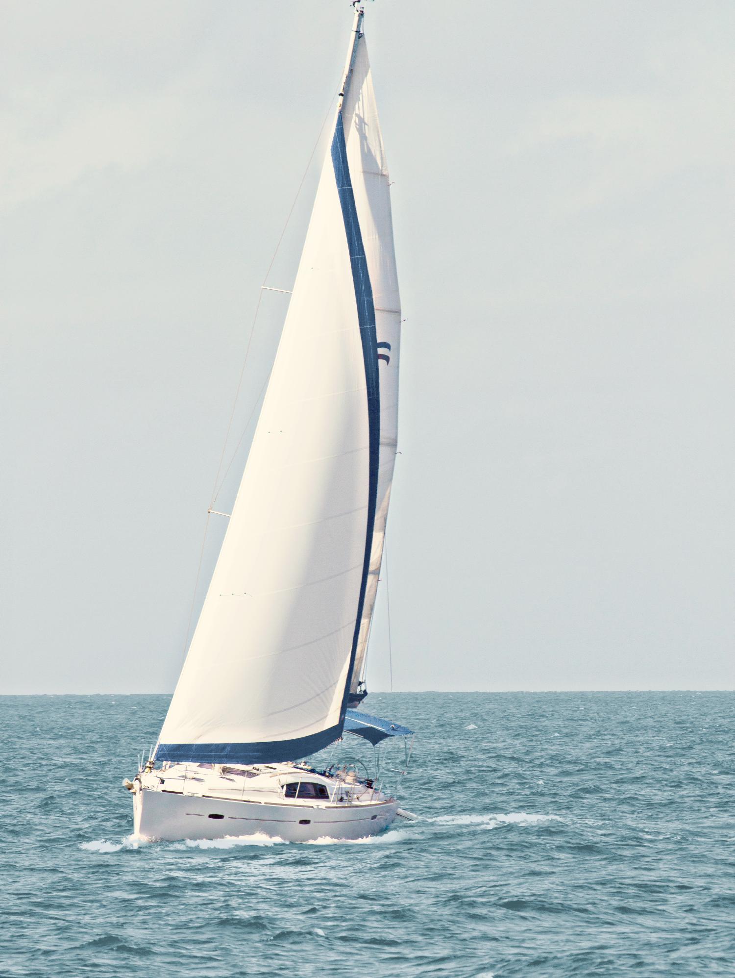 Sailboat In The Ocean by Kathy Mansfield on GIANT ART - coastal 