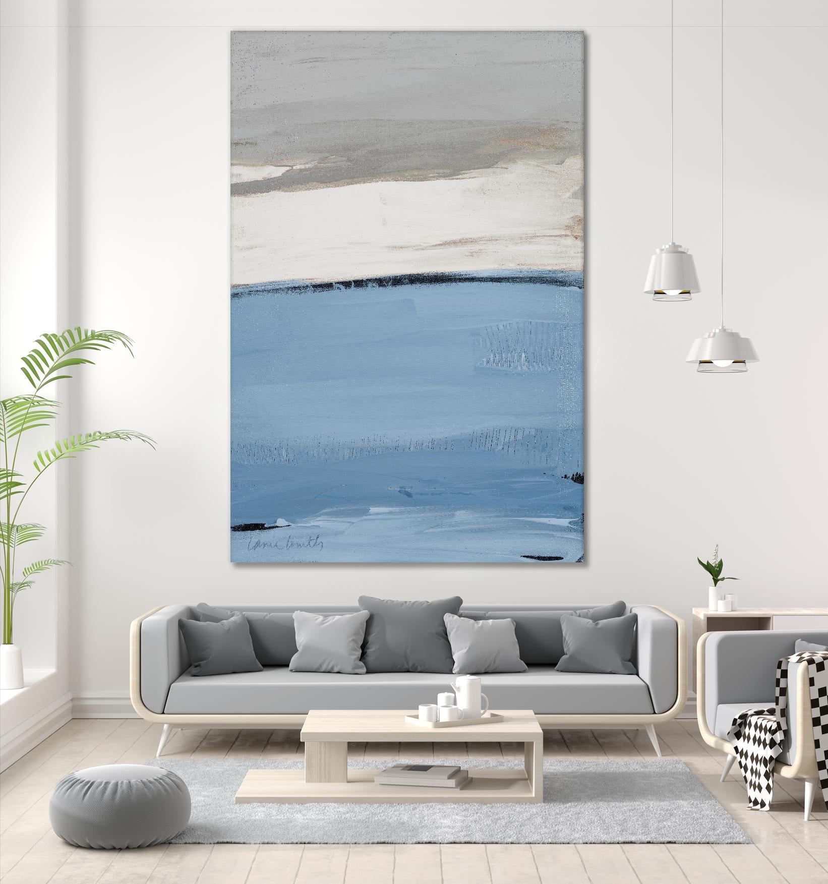 Blue Flatlands I by Lanie Loreth on GIANT ART - abstract 