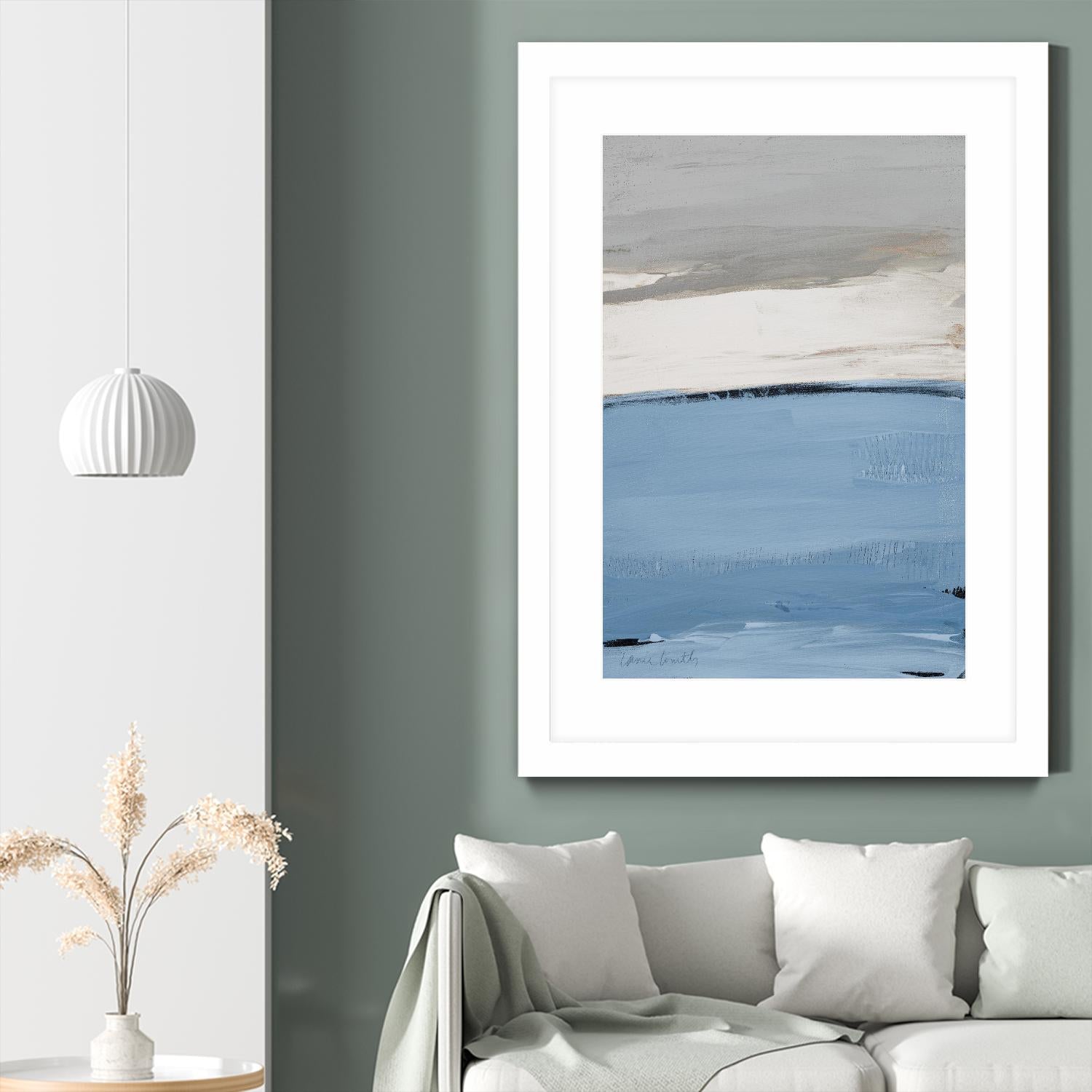 Blue Flatlands I by Lanie Loreth on GIANT ART - beige abstract 