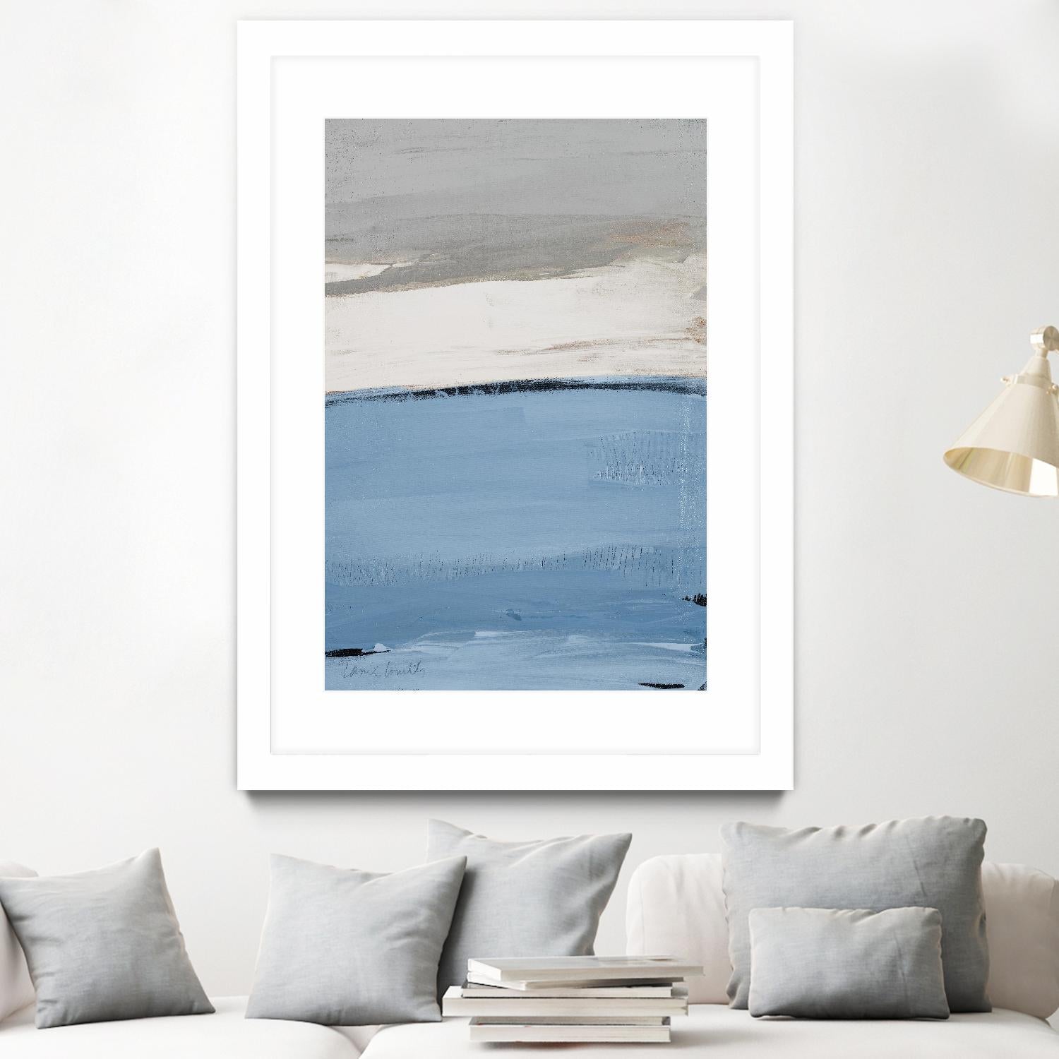Blue Flatlands I by Lanie Loreth on GIANT ART - beige abstract 