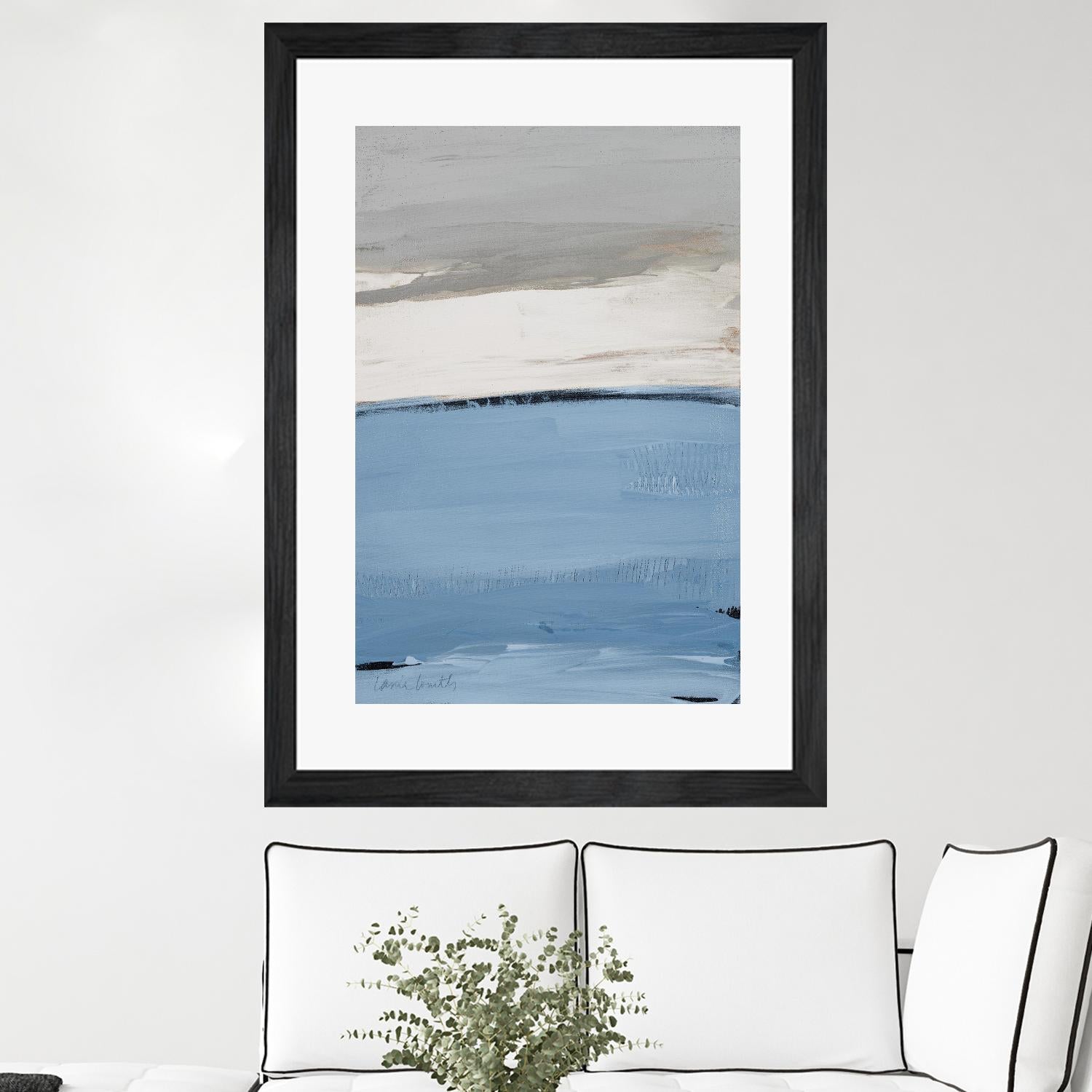 Blue Flatlands I by Lanie Loreth on GIANT ART - beige abstract 
