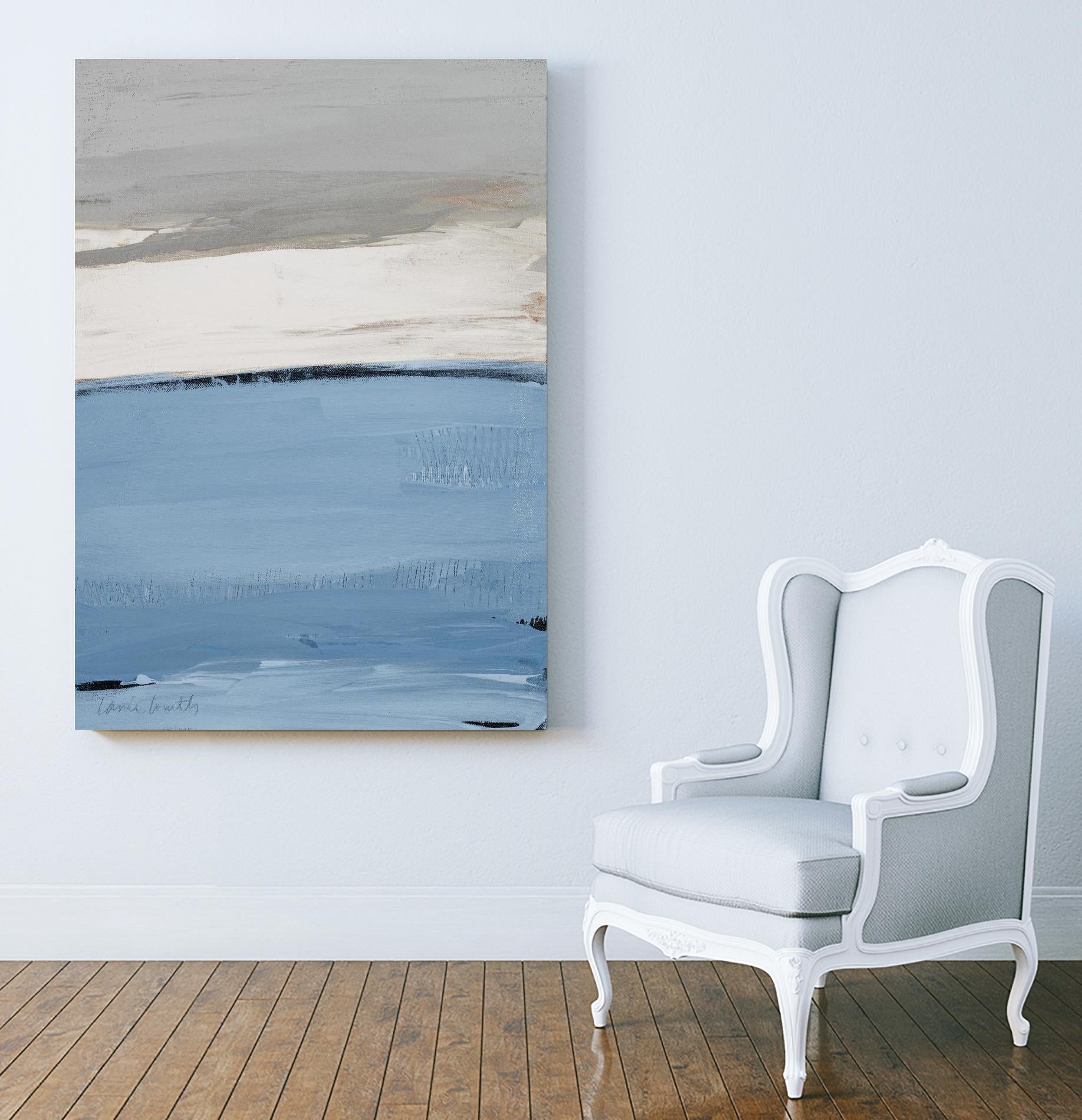 Blue Flatlands I by Lanie Loreth on GIANT ART - beige abstract 