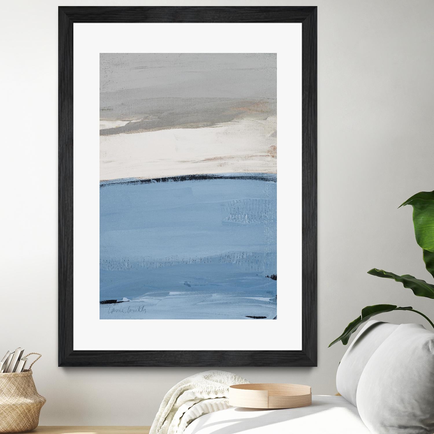 Blue Flatlands I by Lanie Loreth on GIANT ART - beige abstract 