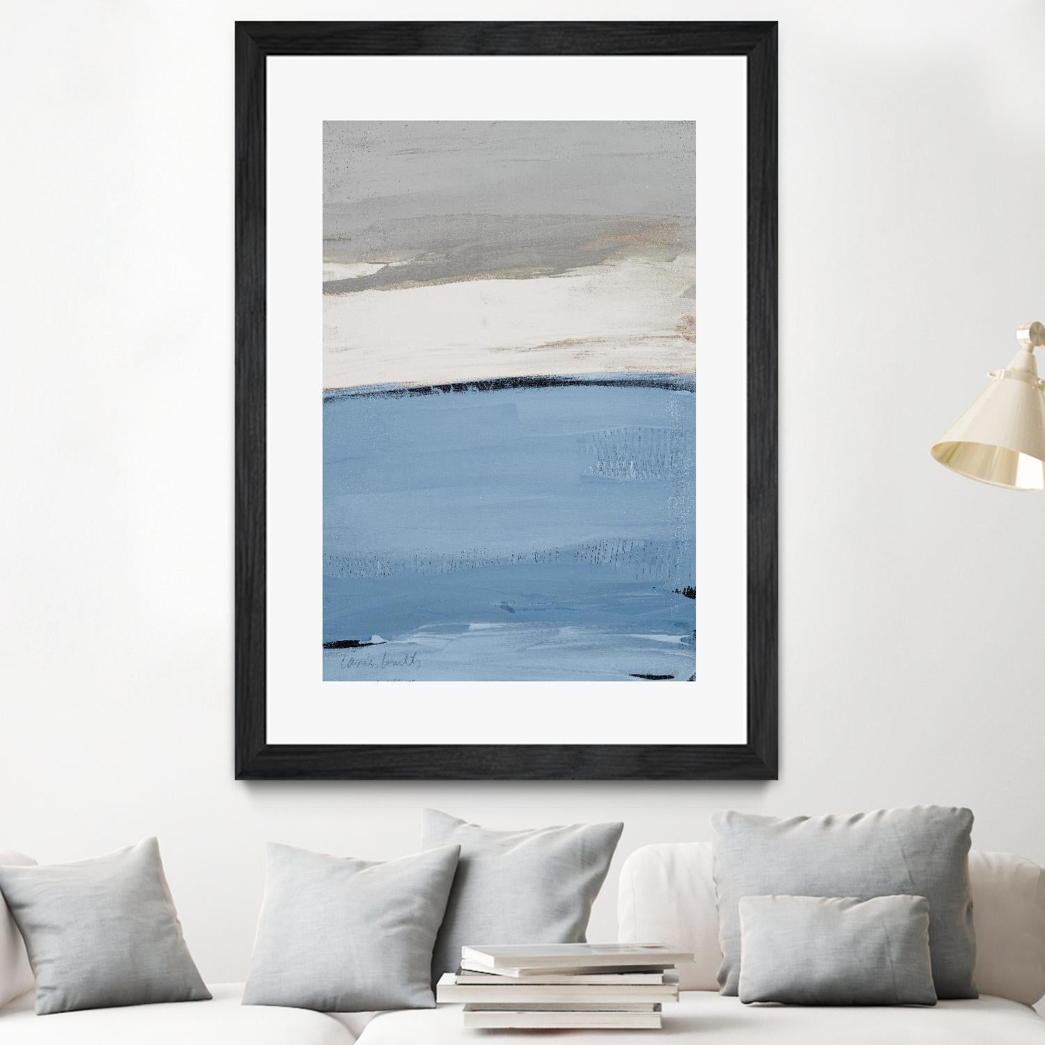 Blue Flatlands I by Lanie Loreth on GIANT ART - beige abstract 