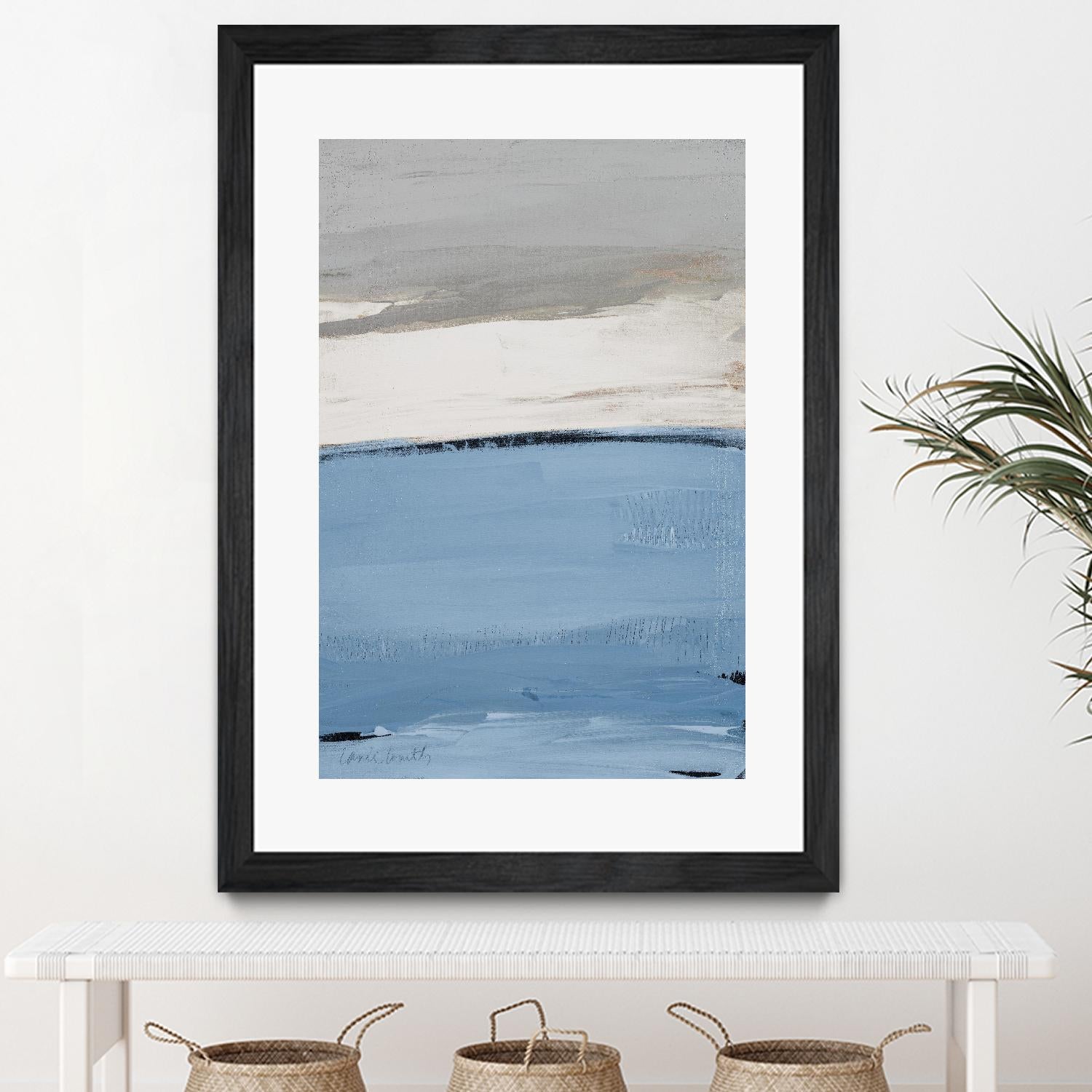 Blue Flatlands I by Lanie Loreth on GIANT ART - beige abstract 