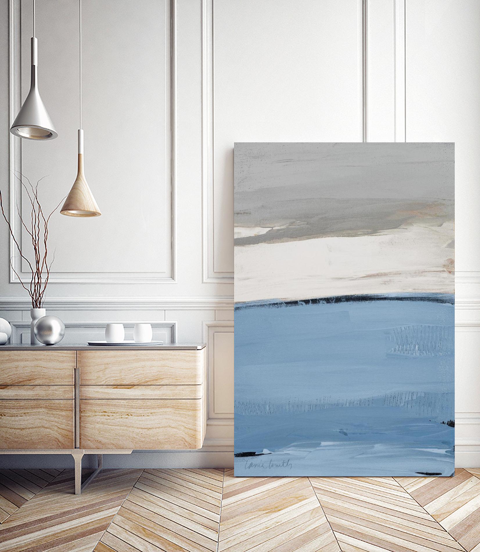 Blue Flatlands I by Lanie Loreth on GIANT ART - beige abstract 