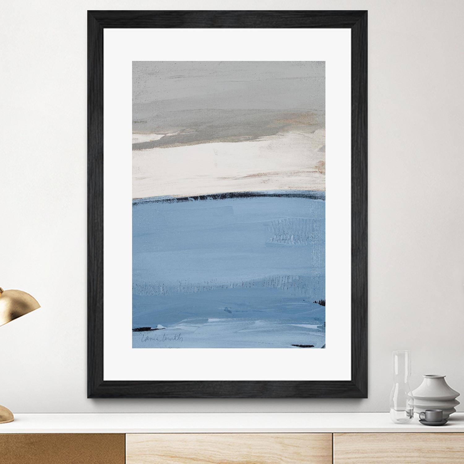 Blue Flatlands I by Lanie Loreth on GIANT ART - beige abstract 