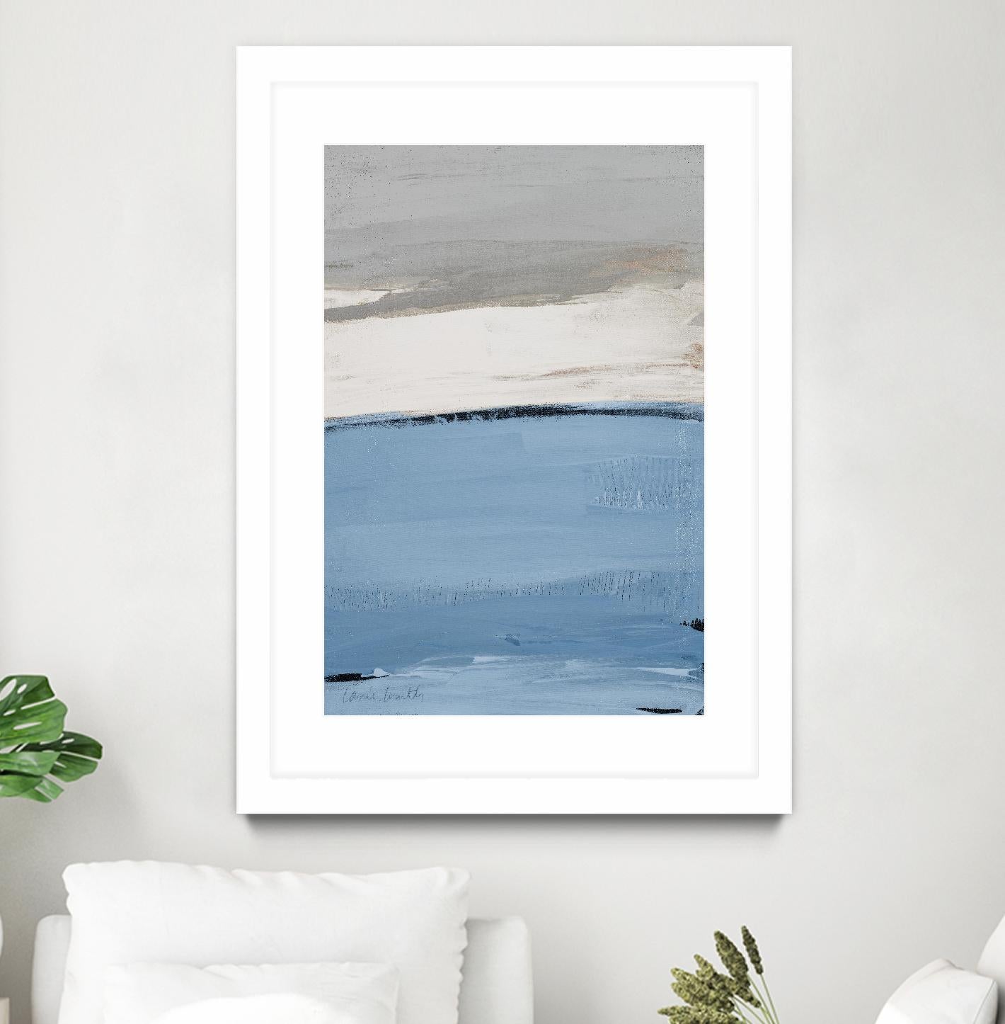 Blue Flatlands I by Lanie Loreth on GIANT ART - beige abstract 
