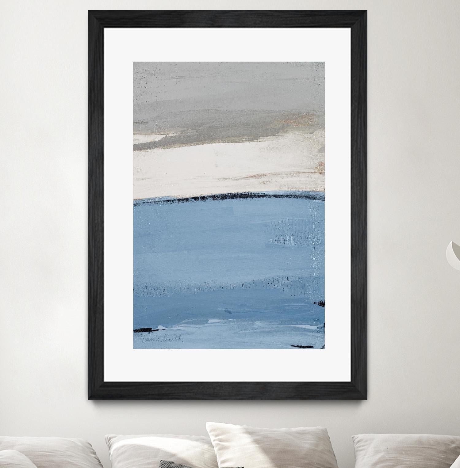 Blue Flatlands I by Lanie Loreth on GIANT ART - beige abstract 