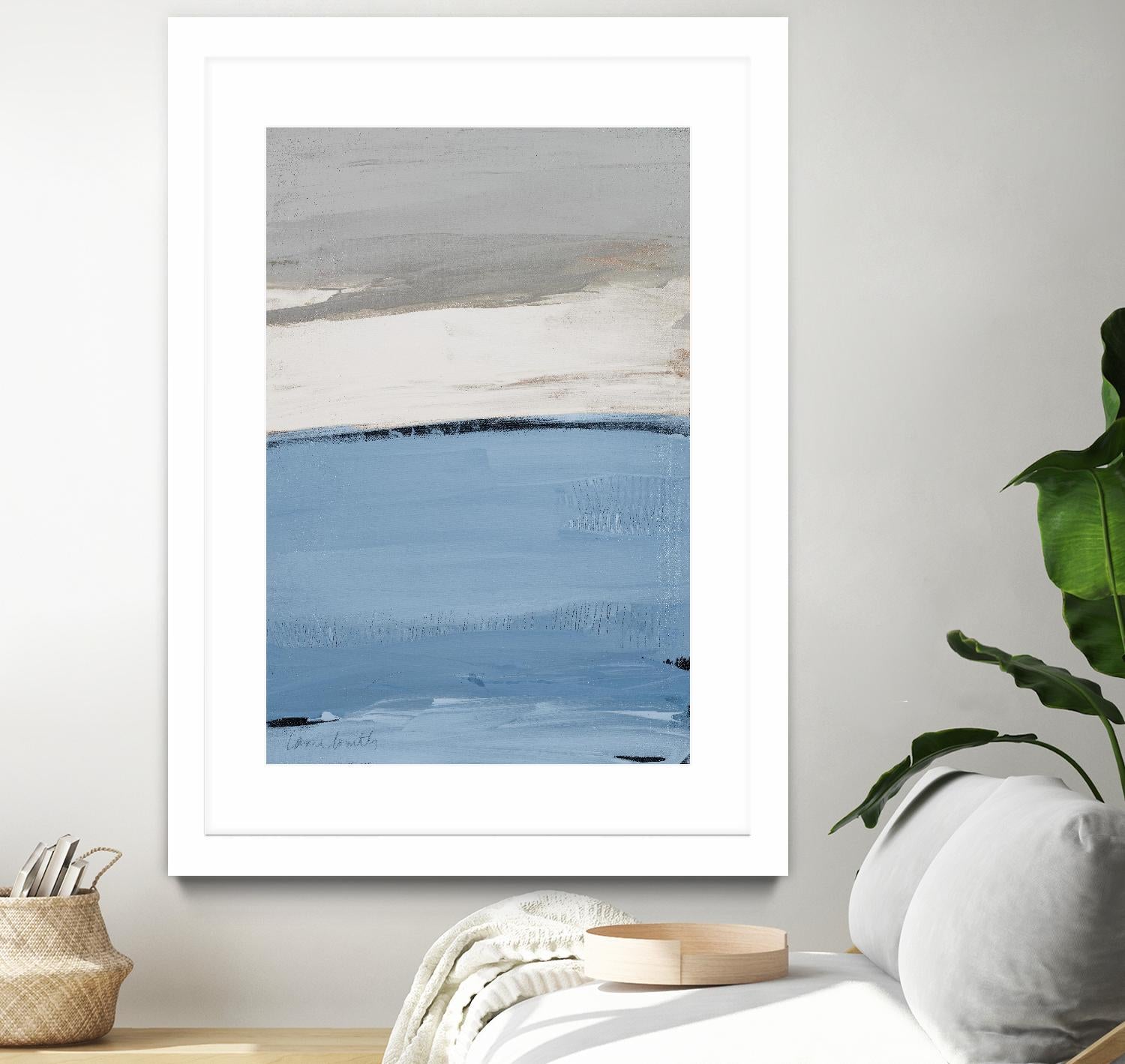Blue Flatlands I by Lanie Loreth on GIANT ART - beige abstract 